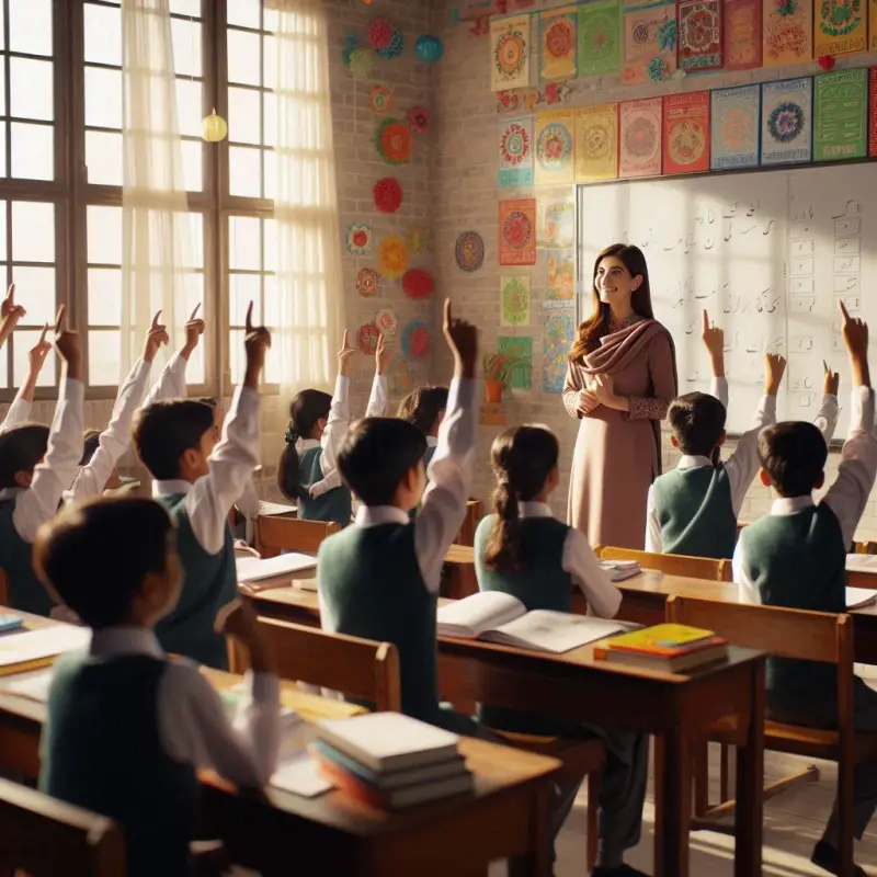 Education: "Bachoun aur Naujawanon ka Mustaqbil."